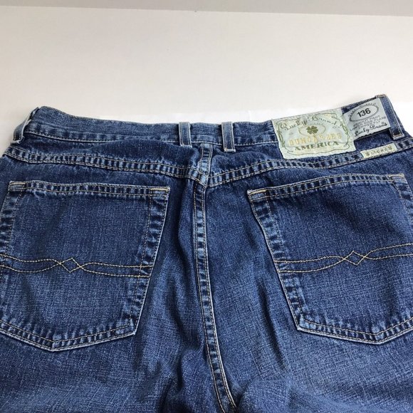 Vtg Lucky Brand Lower Rise Peanut 136 Flare Dungarees Jeans Zipper Sz 14/32 USA - Picture 4 of 12